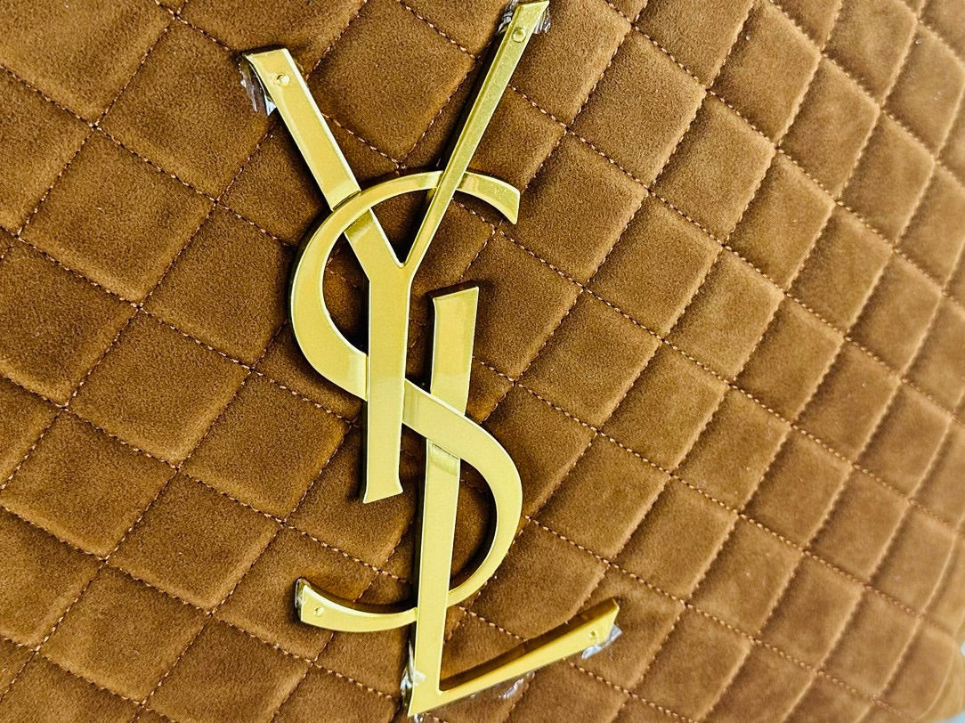 New ysl poplar suede icare diamond tote bag