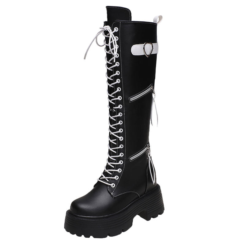 Women's Martin boots warm plus velvet warm high knight boots