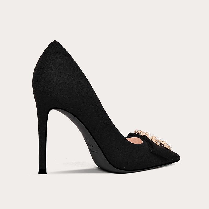 Women's black sexy stiletto high heels