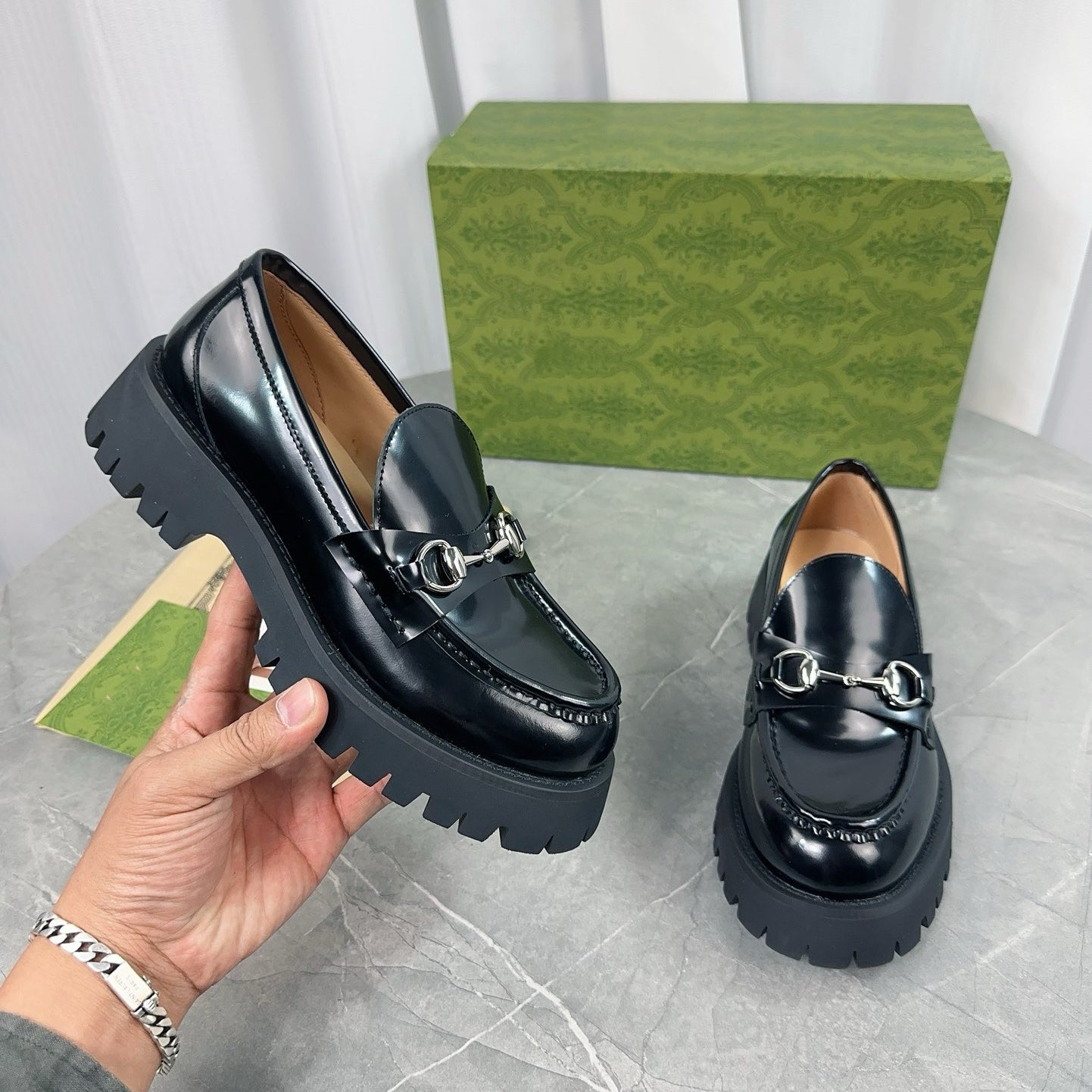 Women's Leather Thick-Soled Fashionable Shoes