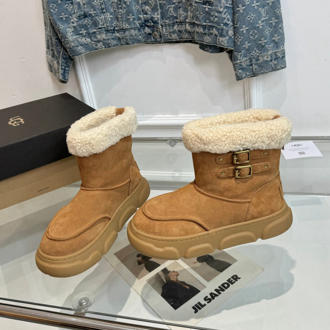 Women's Fleece Casual High Top Snow Boots