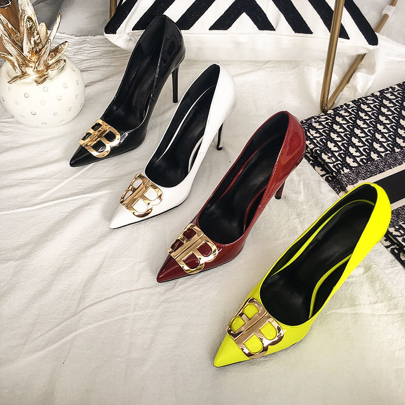 Ladies Shiny All-Match Pointed High Heels