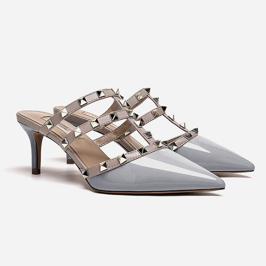 Women's Rivet Pointed High Heel Sandals